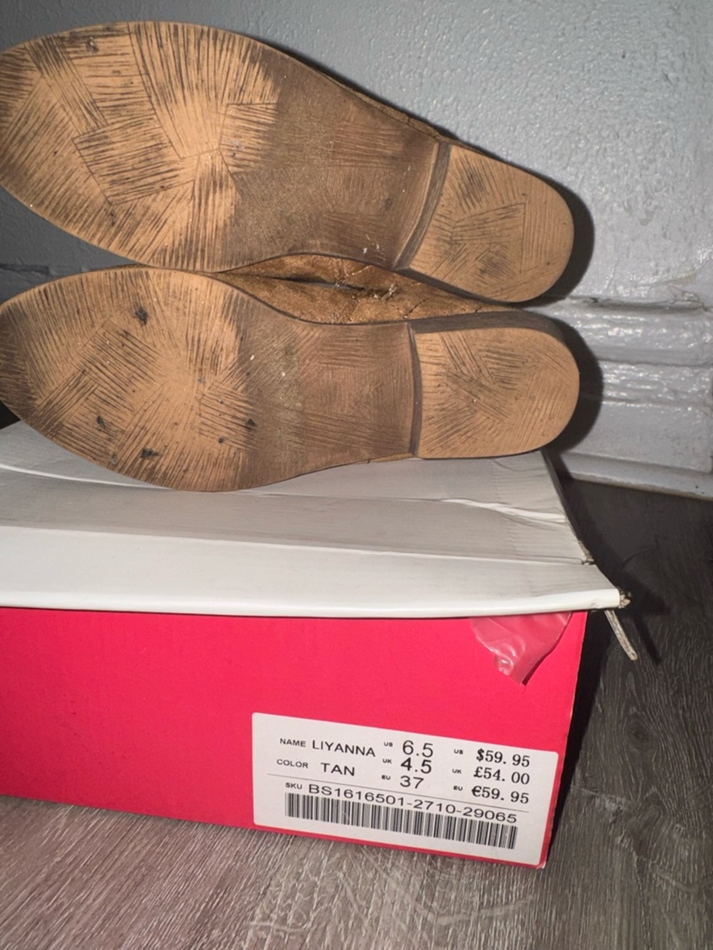 JustFab Tan Suede Zip Ankle Booties - Picture 6 of 7